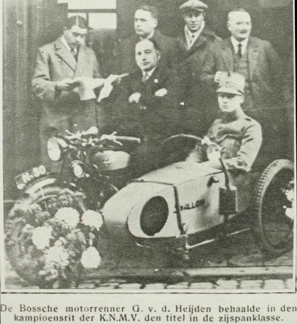 Triumph motor met Swallow zijspan, c. 1935.