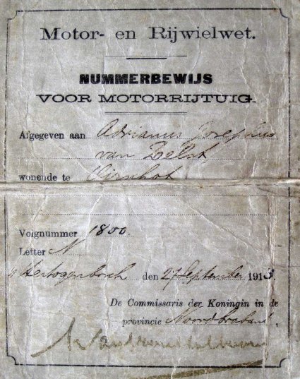 Nummerbewijs 