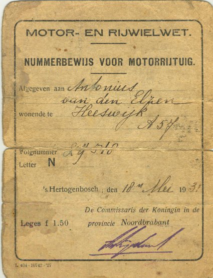 Bron: collectie P. v.d. Elzen