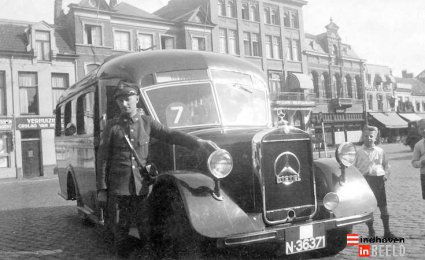 Mercedes stadsbus in Eindhoven (Collectie Eindhoven in Beeld)