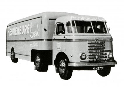 DAF-truck met oplegger (Bron: Transportnostalgie)