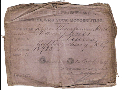 Nummerbewijs N-48723 (Collectie M. Kamphues)
