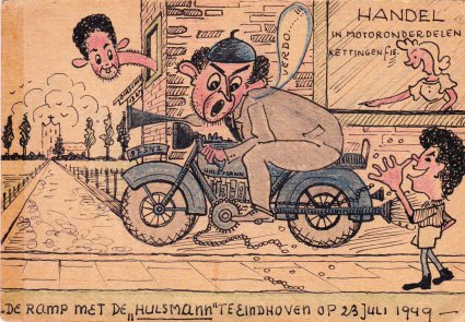 Spotprent op de "Ramp met de Hulsmann" (Collectie R. Nouwens)