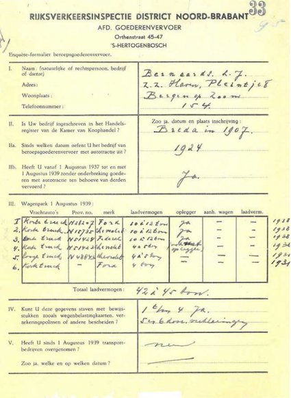 N-51424 Enquete beroepsgoederenvervoer (collectie Bergen op Stoom)
