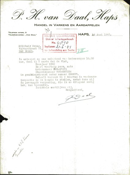 Bron: BHIC, Archief Militair Gezag