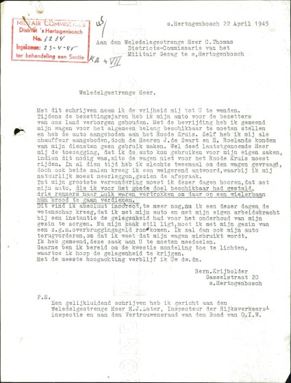 Bron: BHIC, Archief Militair Gezag, scan 422