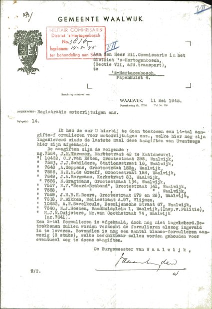 Bron: BHIC, Archief Militair Gezag