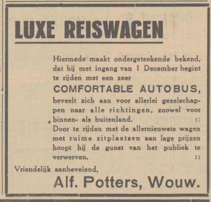 Foto 2: Advertentie in De Grondwet, 14 okt. 1933