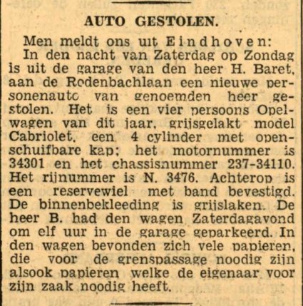 Bron: Prov. Noordbr. en 's-Bossche Courant, 10 aug. 1936