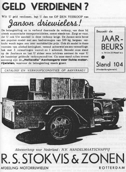 N-39096 Reclame van de firma Janson