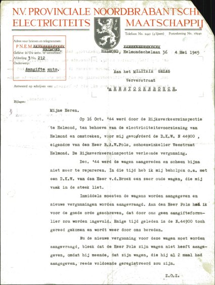 Bron: BHIC, Archief Militair Gezag, scan 443