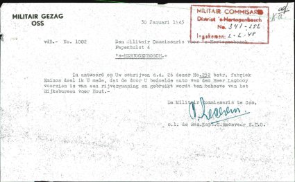 Bron: BHIC, Archief Militair Gezag, scan 824