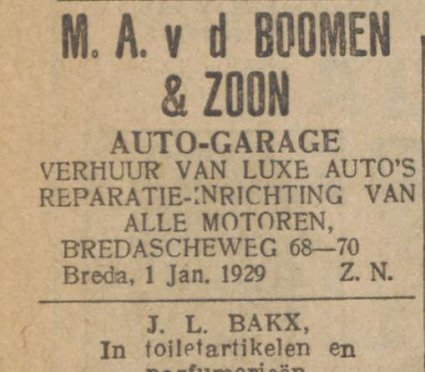  Bron: Dagblad van Noord-Brabant, 31 dec. 1928