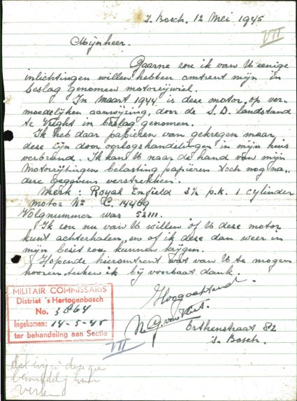 Bron: BHIC, Archief Militair Gezag, inv. nr. 471 scan 409