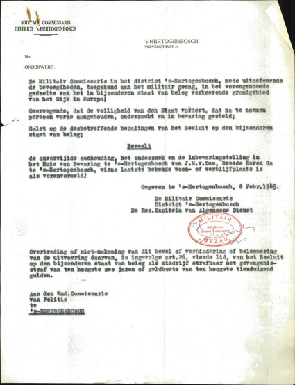 Bron: BHIC, Archief Militair Gezag, inv. nr. 471 scan 810