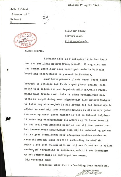 Bron: BHIC, Archief Militair Gezag, inv. nr. 471 scan 25