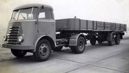 DAF met Jumbo aanhanger (bron: Een familie van ondernemers)