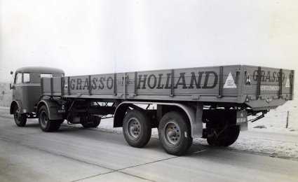 DAF met Jumbo aanhanger (bron: Een familie van ondernemers)