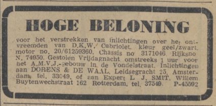 Bron: Het Parool, 17 dec. 1947