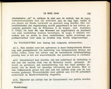 Bron: Raadsnotulen 1948