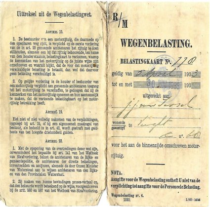 Belastingkaart (bron: Joost van Iersel)