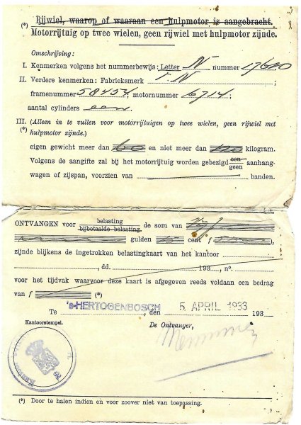 Registratie voor wegenbelasting (bron: Joost van Iersel)