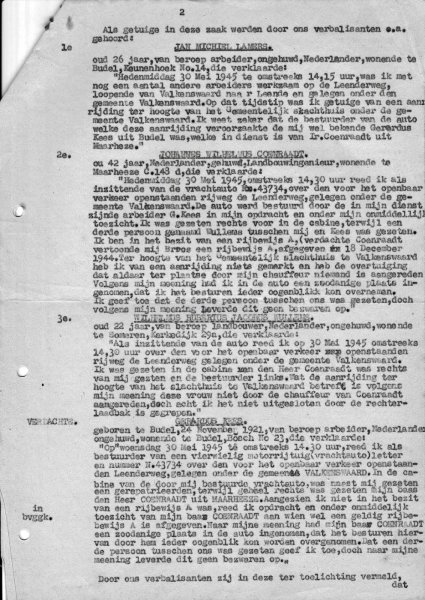 Proces-verbaal, blz. 2 (bron: Archief Heemkundekring Weerderheem, Valkenswaard)