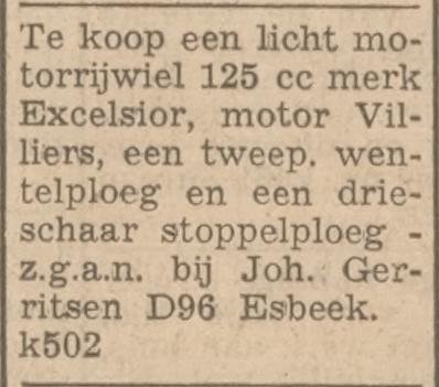 Bron: Nieuwsblad van het Zuiden van 31 mei 1949