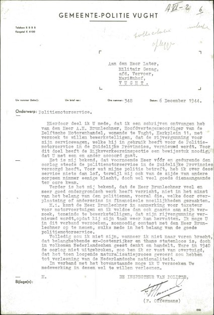 Bron: BHIC, Archief Militair Gezag, inv. nr. 258, scan 733