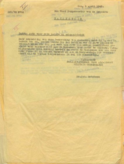 Bron: BHIC, Archief Militair Gezag, inv. nr. 519 scan 186