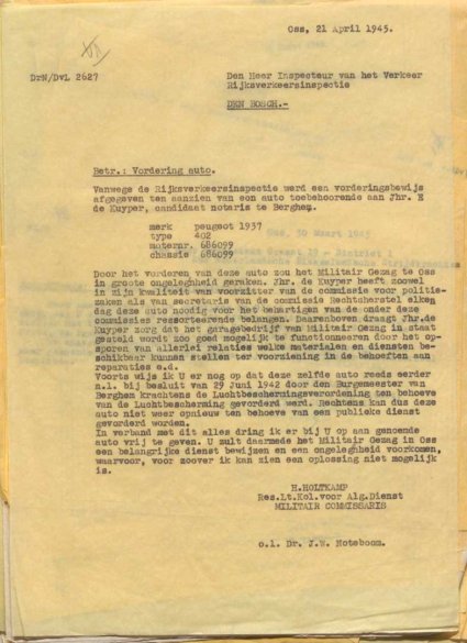 Bron: BHIC, Archief Militair Gezag, inv. nr. 519 scan 192