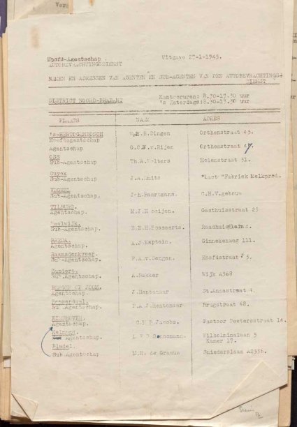 Bron: Brabants Historisch Informatie Centrum, toegangsnummer 127 Militair Gezag in Noord-Brabant, 1944 - 1946, inv. nr. 561, scan 71