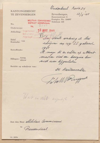 Bron: BHIC, Archief Militair Gezag, inv. nr. 561 scan 124