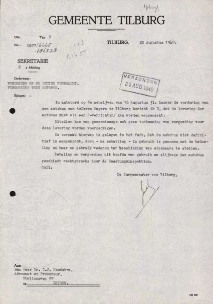 Bron: Regionaal Archief Tilburg, Archief gemeentebestuur Tilburg 1938-1985, inv. nr. 5630, scan 44