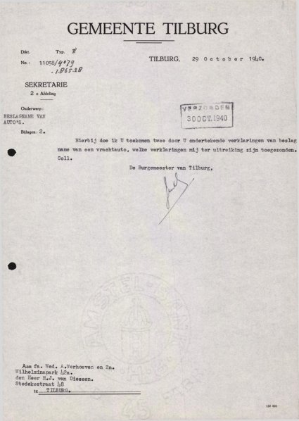 Bron: Regionaal Archief Tilburg, Archief gemeentebestuur Tilburg 1938-1985, inv. nr. 5630, scan 68