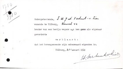 Bron: Regionaal Archief Tilburg, Archief gemeentebestuur Tilburg 1938-1985, inv. nr. 5631, scan 40