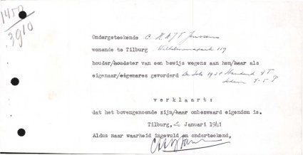 Bron: Regionaal Archief Tilburg, Archief gemeentebestuur Tilburg 1938-1985, inv. nr. 5631, scan 52