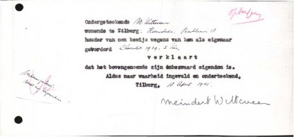 Bron: Regionaal Archief Tilburg, Archief gemeentebestuur Tilburg 1938-1985, inv. nr. 5631, scan 123
