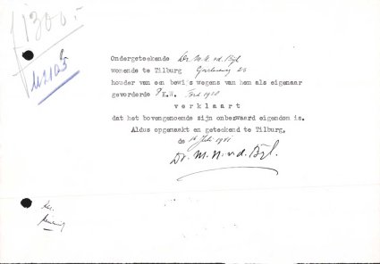 Bron: Regionaal Archief Tilburg, Archief gemeentebestuur Tilburg 1938-1985, inv. nr. 5632, scan 22