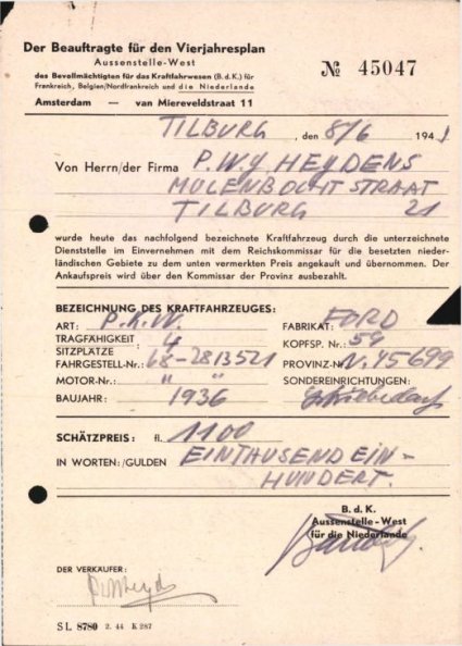 Bron: Regionaal Archief Tilburg, toegang 484, Gemeentebestuur Tilburg 1938-1985, inv. nr. 5633, scan 250