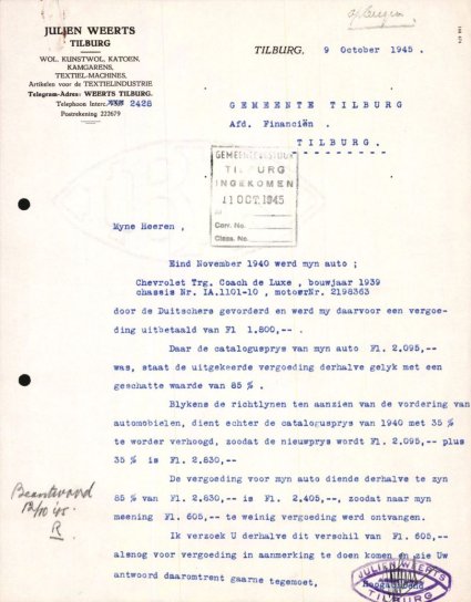 Bron: Regionaal Archief Tilburg, toegang 484, Gemeentebestuur Tilburg 1938-1985, inv. nr. 5633, scan 342