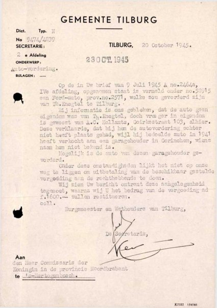 Bron: Regionaal Archief Tilburg, toegang 484, Gemeentebestuur Tilburg 1938-1985, inv. nr. 5633, scan 344