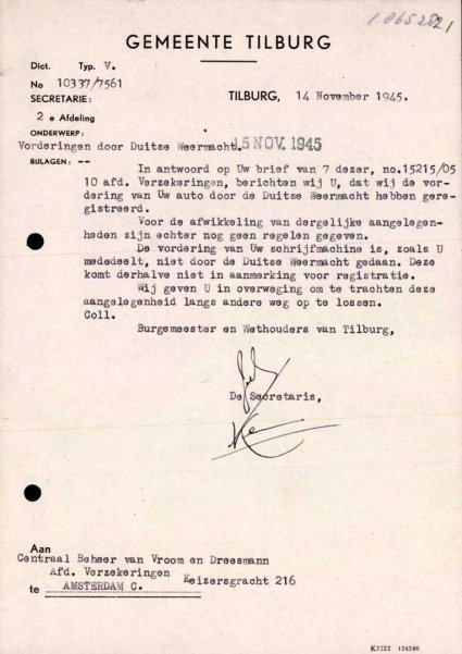 Bron: Regionaal Archief Tilburg, Archief gemeentebestuur Tilburg 1938-1985, inv. nr. 5633, scan 348