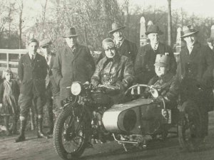 Triumph motor met Swallow zijspan, c. 1935.