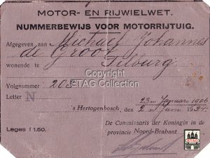 N-203 Nummerbewijs N-203 (collectie ETAG)