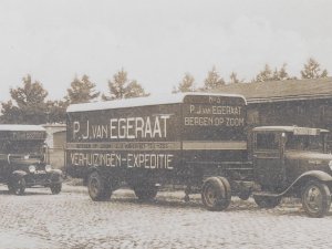 Chevrolet truck met oplegger, 1928 (collectie West-Brabants Archief)