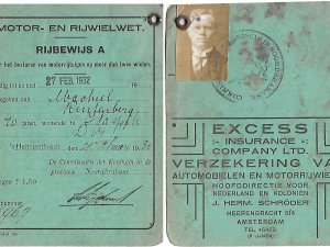 Rijbewijs van Machiel Ruitenberg (collectie Th. Ruitenberg)