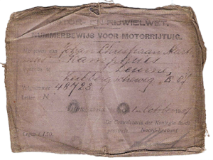 Nummerbewijs N-48723 (Collectie M. Kamphues)