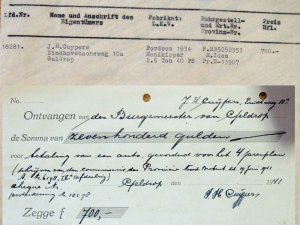 N-13907 Waardebepaling en kwitantie