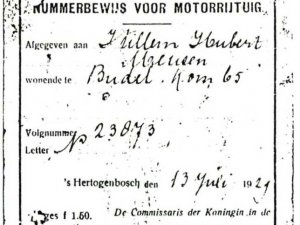 Nummerbewijs (bron: Aa-Kroniek 14(1995) nr. 4, blz. 208)